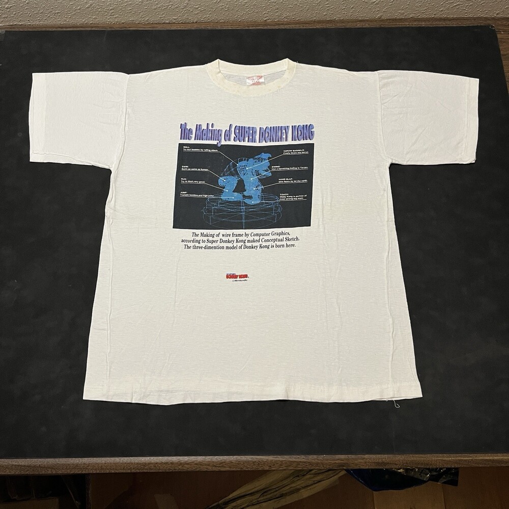 Super Nintendo Japan Game Developer 90s Vintage Super Donkey Kong Shirt Promo